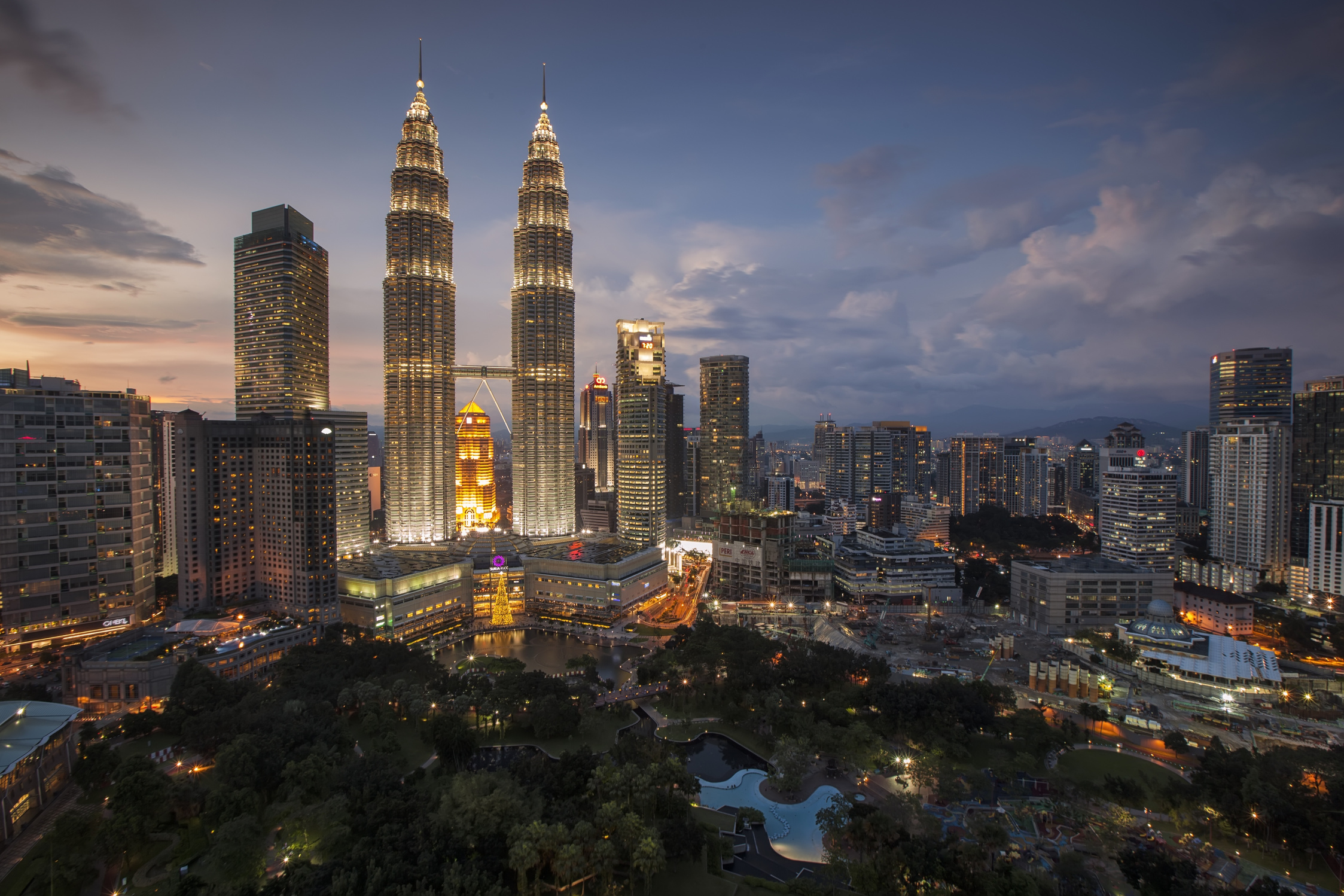 Malaysia City Skyline at Night